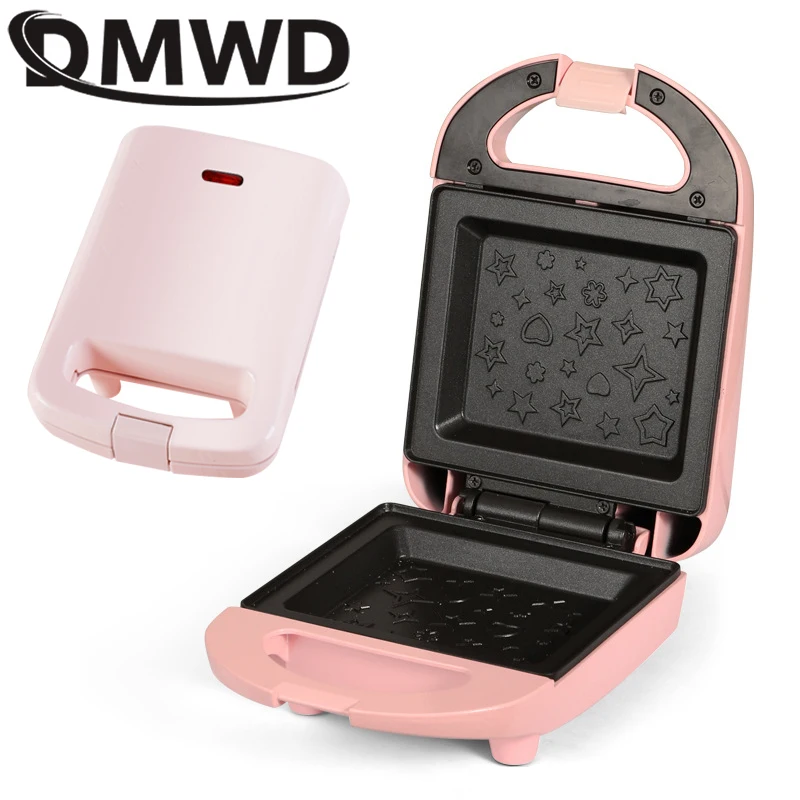 DMWD 110V/220V Breakfast Light Food Machine Electric Sandwich Maker Panini Toaster Non-stick Toast Grill Oven Waffle Machine 3