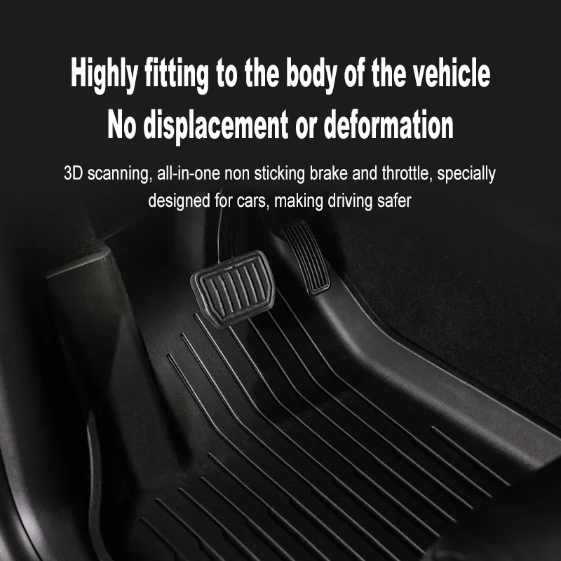Car Floor Mats TPE For Tesla Model 3 Highland New Model Y -2025 Luggage Mat Set Four Seasons Waterproof Anti-slip Trunk Mat