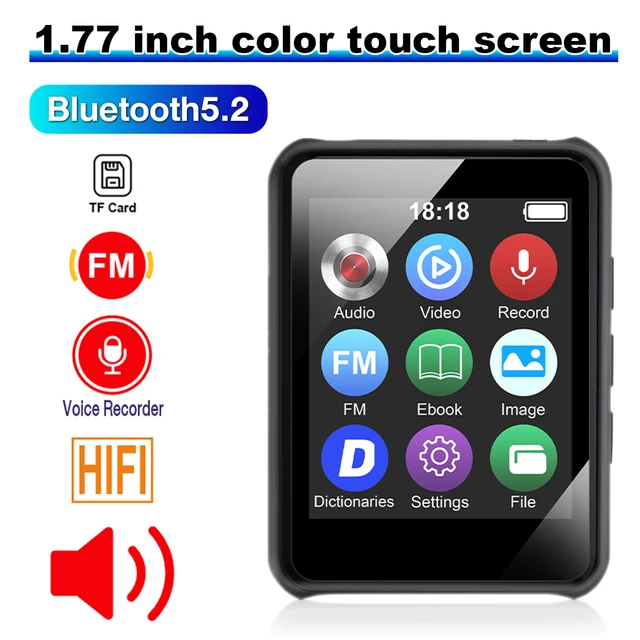 DONEST 64GB MP3 Player Bluetooth Touch Screen Music Player, 46 OFF