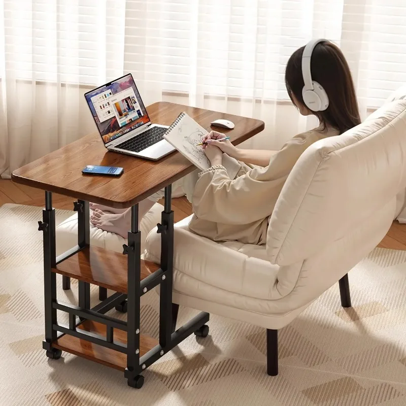 Piccola scrivania multifunzionale per camera da letto/dormitorio/ufficio domestico, tavolo da studio salvaspazio per studenti e persone pigre - immagine 2