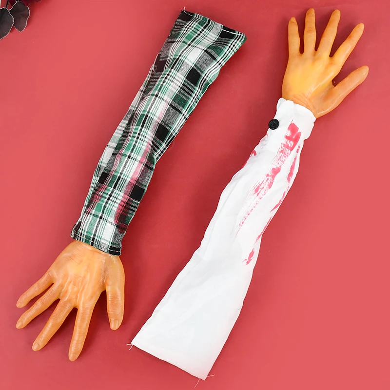 Halloween Horror Fake Arm Hand Gruselige Simulation Lebensgroßer Arm Blutige Halloween Party Dekorationen für Home Bar Spukhaus Prop – Detail 6
