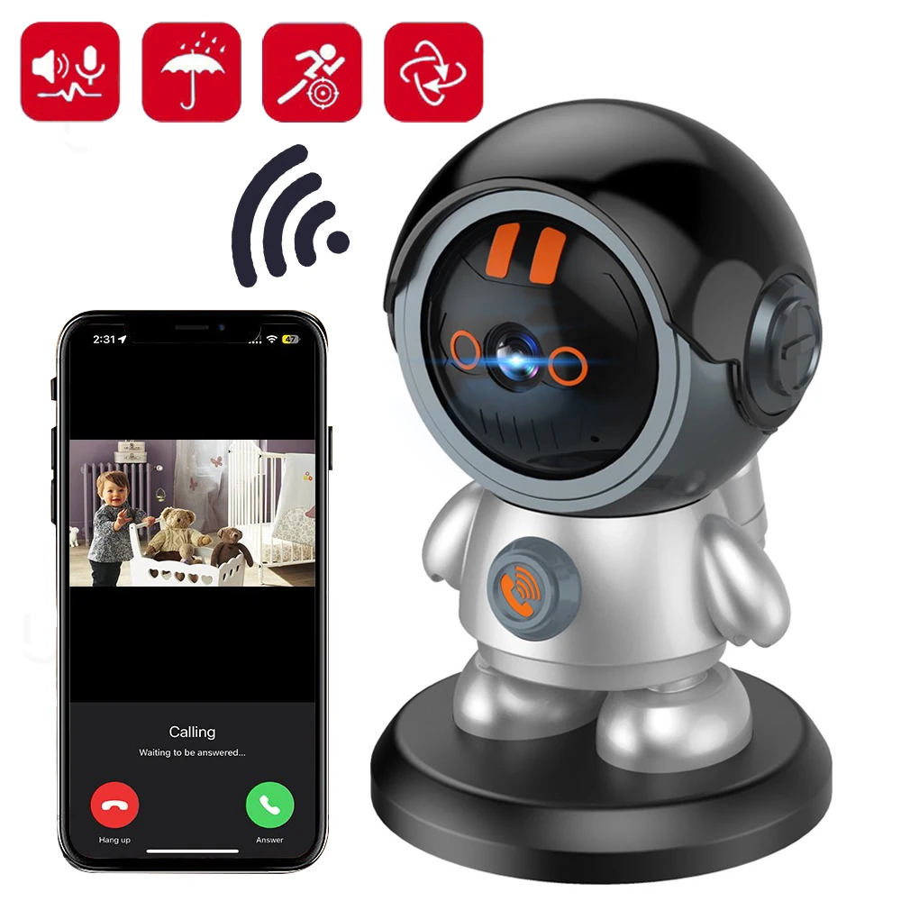 

Робот-камера видеонаблюдения, 3 Мп, Wi-Fi, PTZ