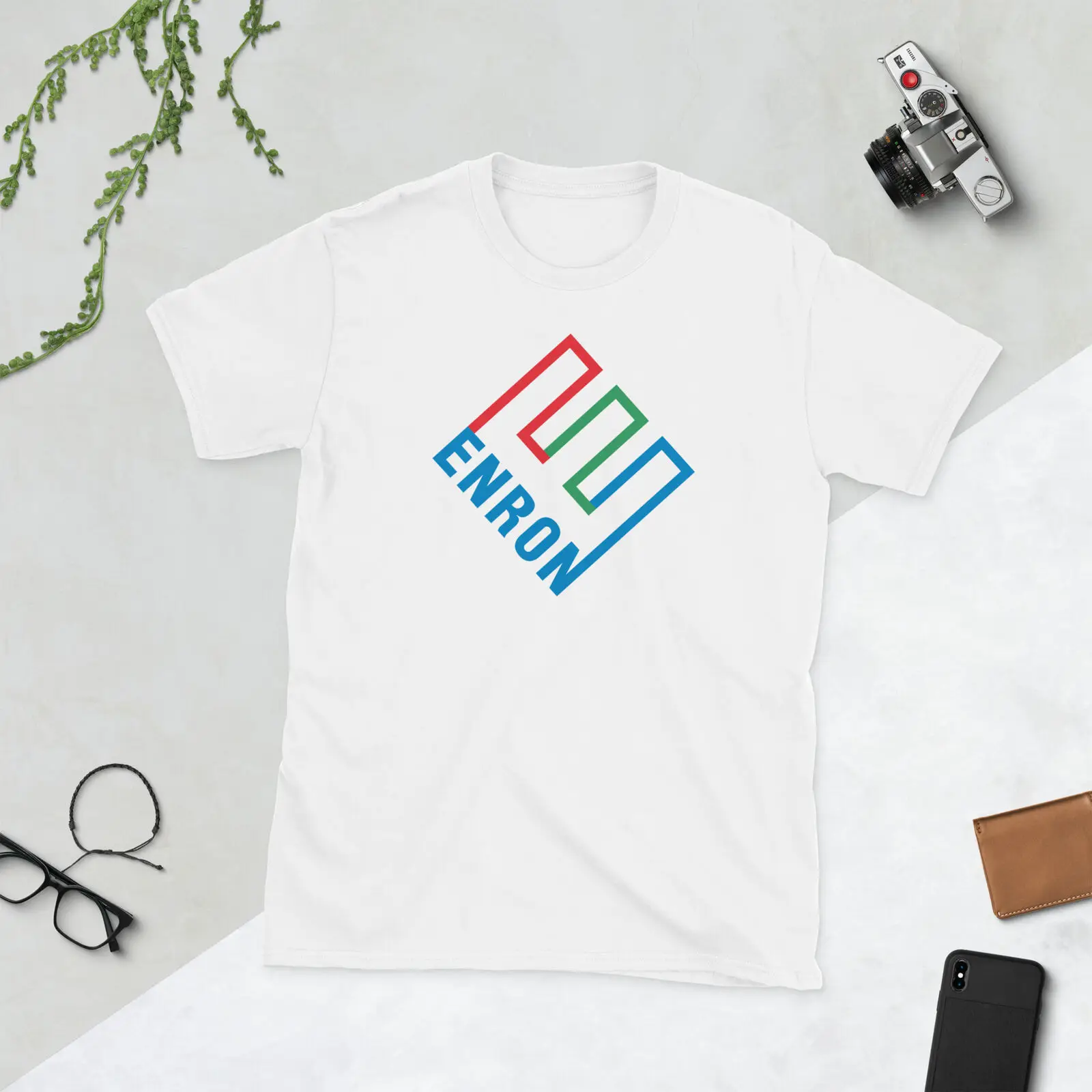 

Винтажная футболка унисекс Enron с коротким рукавом