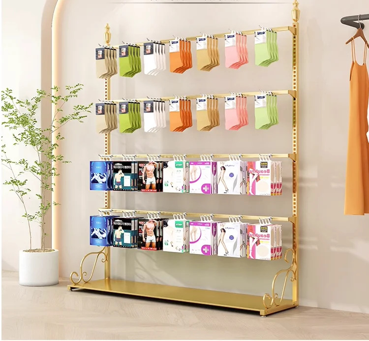 Store sock hanging display rack, floor mounted adjustable store underwear,  underwear, socks, and stockings rack - AliExpress