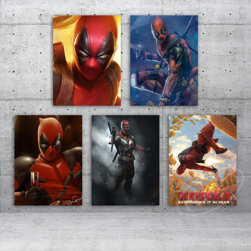 Bellissimi Poster Deadpool The Avengers Immagini Modulari Marvel Movie Dipinti Su Tela Cattivo Eroe Stampe Hd Decorazioni Per La Casa Wall Art