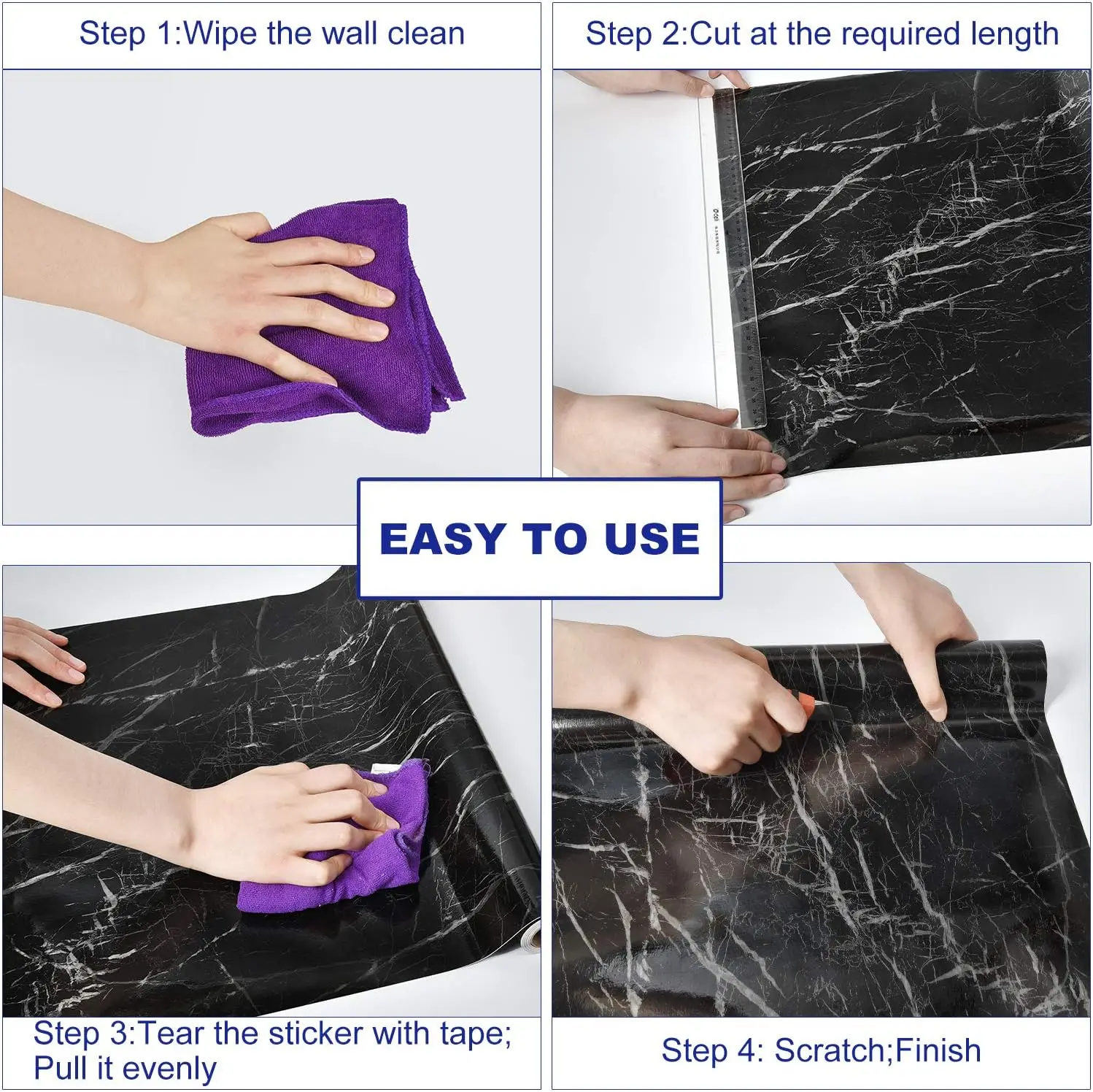 Marble Kitchen Oil-Proof Film Stove Waterproof Moisture-Proof Self-Adhesive Wallpaper Countertop Cabinet Renovation Tile Sticker 5