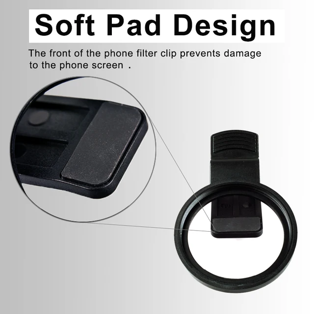 Lightdow Phone Filter Clip (filter not included) for Camera Lens Filter CPL Filter ND Filter Soft Filter Star Filter 37/52mm 5 Lightdow Phone Filter Clip (filter not included) for Camera Lens Filter CPL Filter ND Filter Soft Filter Star Filter 37/52mm 5