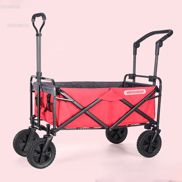 Kreatív Kerti Kocsik Szabadtéri Piknik Kemping Kocsi Halászat Otthoni Vásárlás Élelmiszerbolt Hordozható Összecsukható Kerekekkel - Image 4