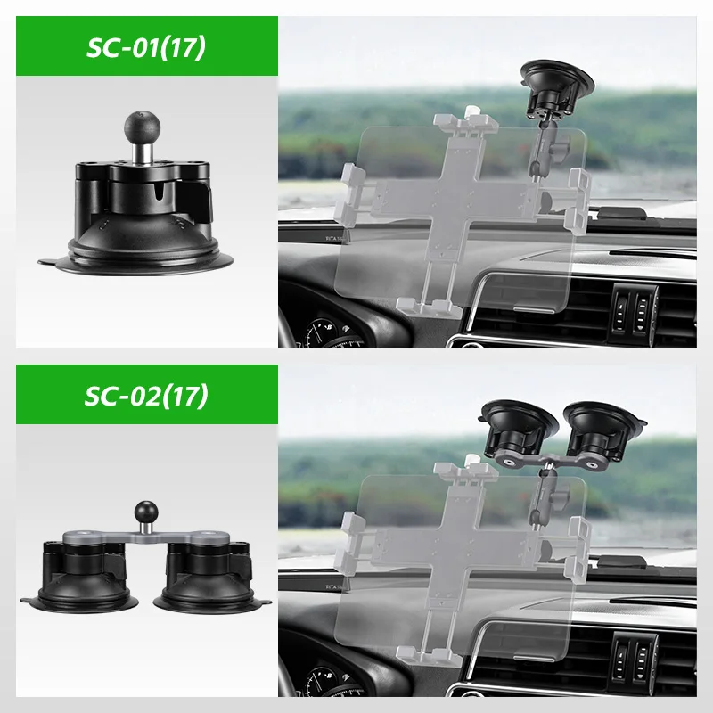 FANAUE 17mm Ball Head Adapter Motorcycle Phone Holder Handlebar for DJI GoPro Insta360 Action Camera GPS Holder Accessories 6