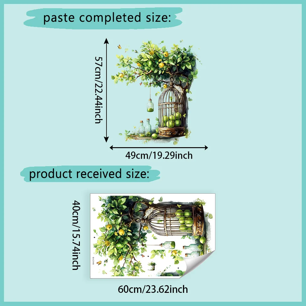 Pink Watercolor Vine Wall Sticker, Self-Adhesive Decal for Bedroom, Living Room, Entryway, 40x60cm Floral Home Decor