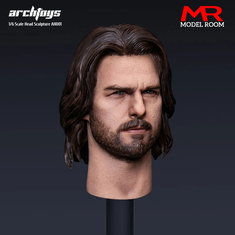Archtoys Ah001 1/6 Last Samurai Captain Natan Tom Cruise Head Sculpt Carving Model Fit 12 ''Male Soldier Action Figure Body