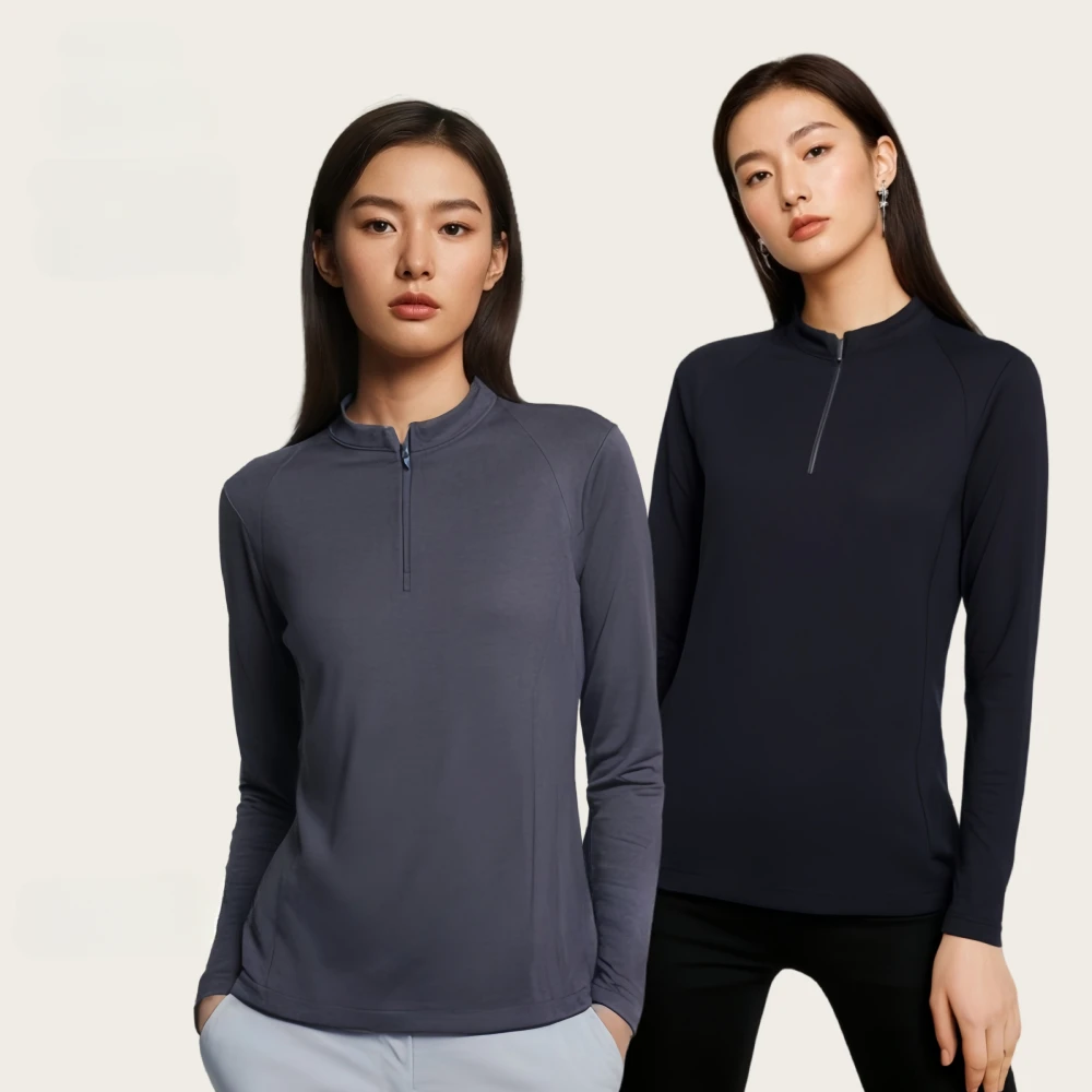 100% Merino Wool Base Layer Top Womens Merino Wool Half Zip Long Sleeve Thermal Shirt Moisture Wicking Breathable 220G 6