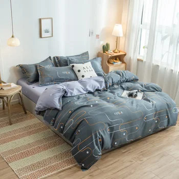 귀여운 만화 프린트 이불 커버, 사랑스러운 패턴, 성인 어린이 이불 커버, AB 양면 이불 커버, 베개 케이스 없음, 220x240