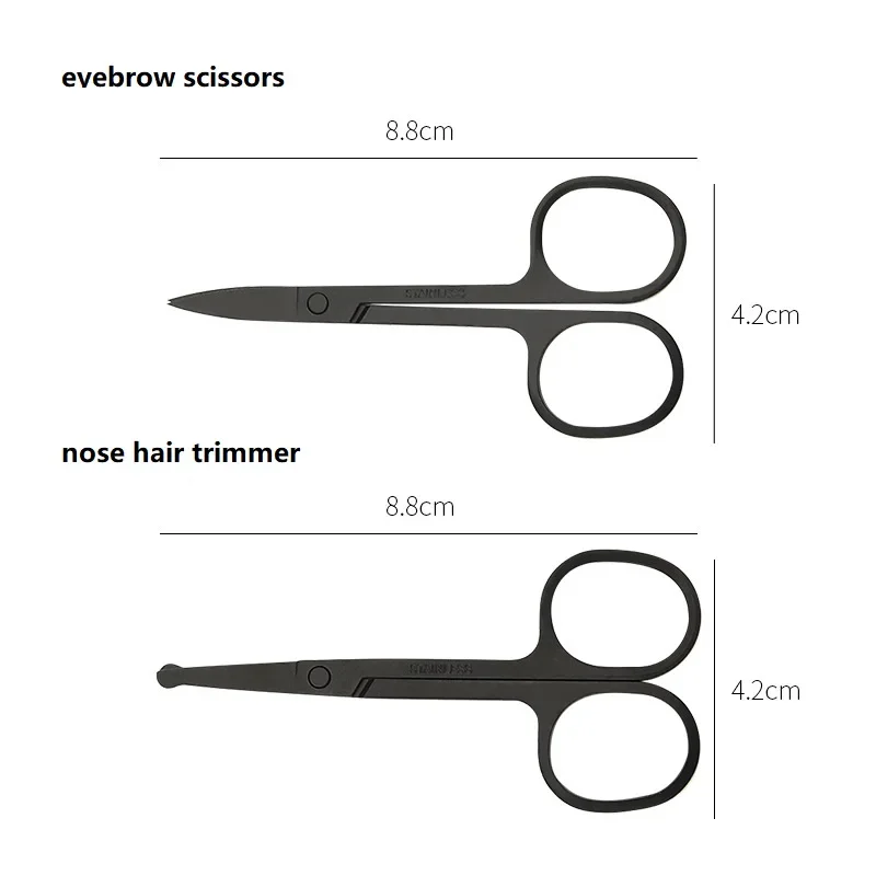 100% New 1pcStainless Steel Mini Portable Curved Mustache Nose Ear Hair Remover Scissor Trimmer Small Scissors 6