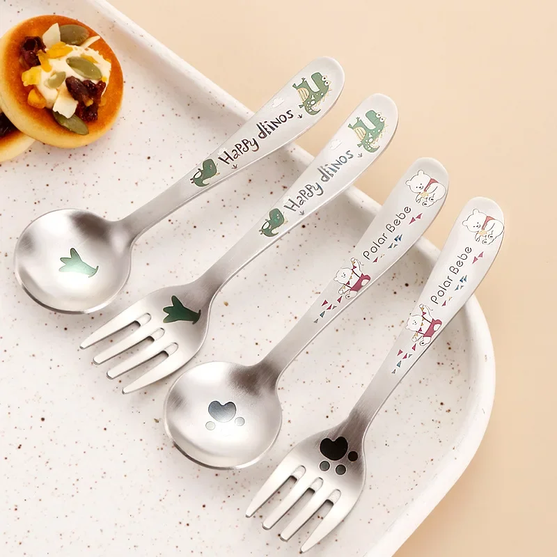 

Ложка-вилка из нержавеющей стали, столовая посуда, милый стиль, творческий мультяшный дом, для студентов, столовая ложка
