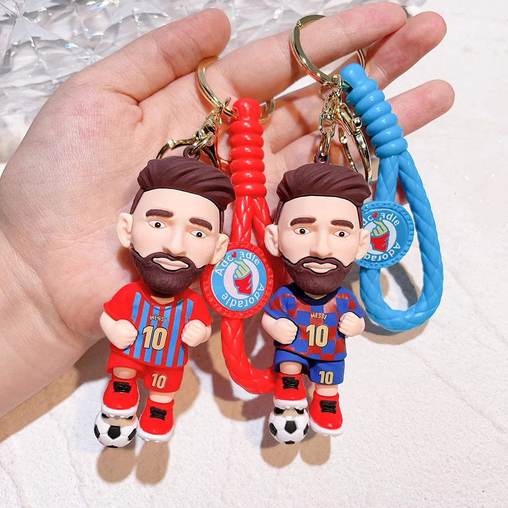 10er Set Fußball-Schlüsselanhänger Für Kinder - Bunte Cartoon-Designs, Perfekt Als Mitgebsel Für Partys