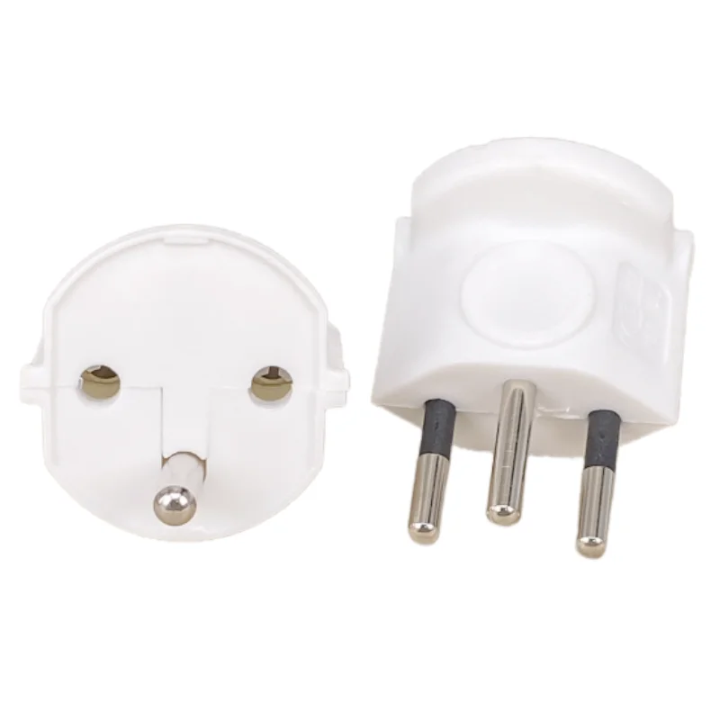 European to Swiss Travel Power Adapter - 3 Pin, 10A, 250V