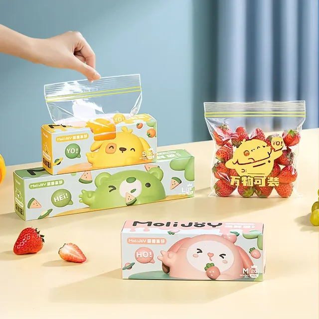 Sac de rangement transparent réutilisable à fermeture éclair, sac de qualité alimentaire, réfrigérateur, conservation des aliments frais, scellé, congélation des fruits, spécial 2