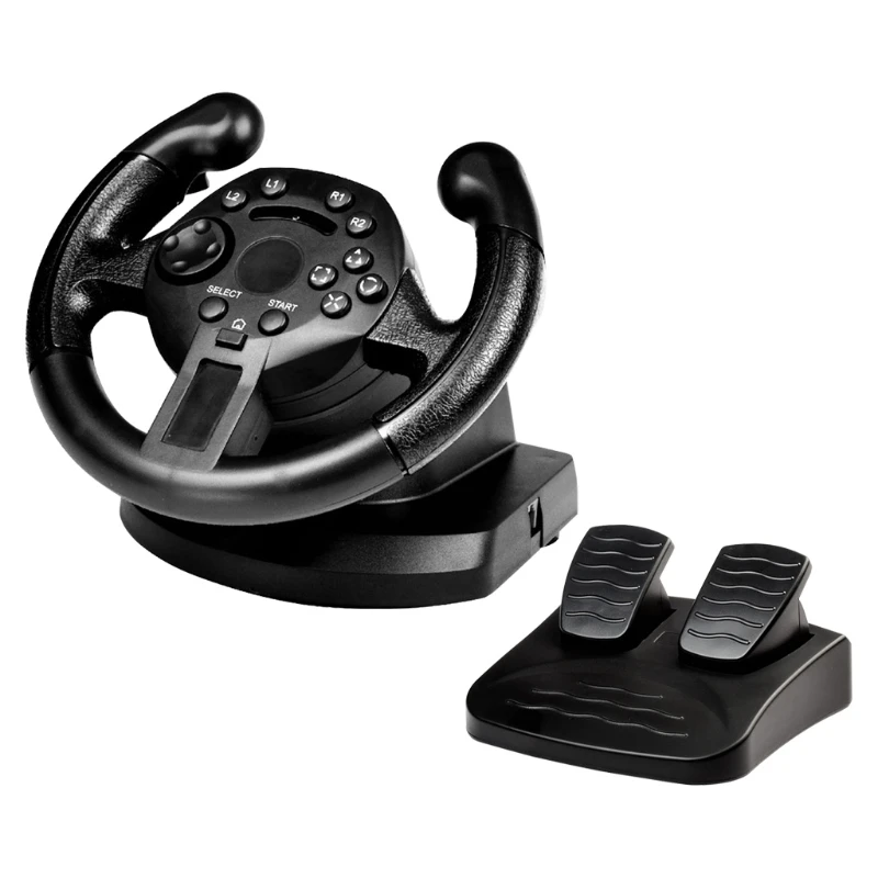 Racing Steering Wheel For PS3/PC Switch Game Steering Wheel Vibration Joysticks Remote Controller Wheels Drive With footbrake racing steering wheel