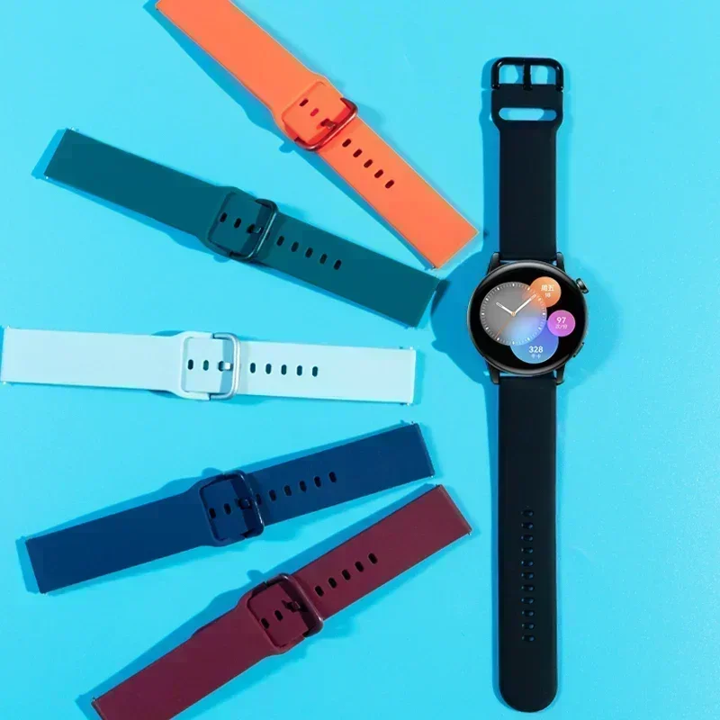 20mm 22mm Silikonarmband für Amazfit Active Max/Active 2/Bip 6 5 3 3Pro Balance 2/GTR 4 3 2 2e/GTS 2 3 4 mini/Heli/Bip U Bannd – Detail 20