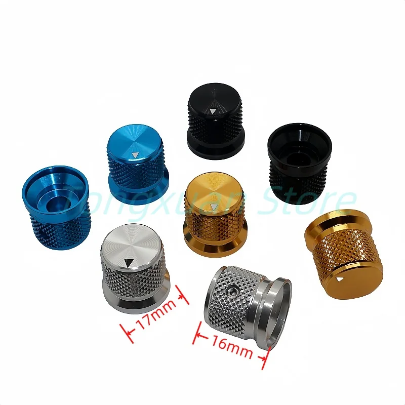 Potentiometer Knob Cap Aluminum Knob 1pc 17X16mm Aluminum Alloy Potentiometer Switch Control Cap Volume Audio Electric Knobs Screw Type