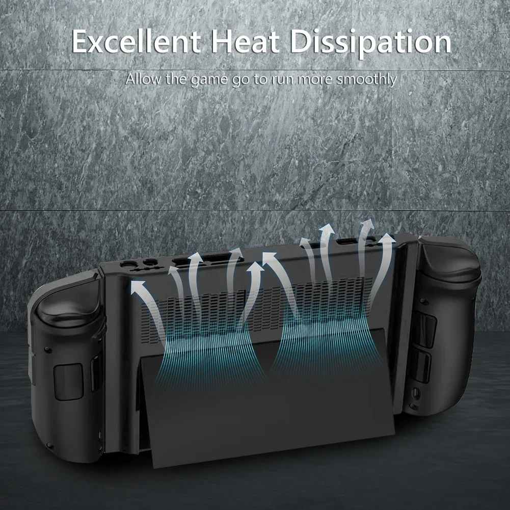 For Lenovo Legion Go Gaming Handheld Monitor Protection Cover Anti-Scratch Non-Slip PC Shock-Absorption with 4 Thumb Grip Caps