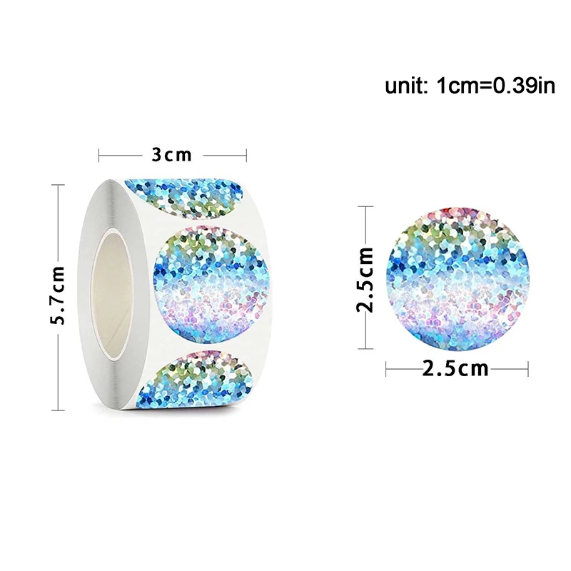 300Pcs 2.5CM Round Laser Scratch Off Stickers Surprise Labels Secret Code Cover Sticker Activity Card Self-Adhesive Sticker decorative stickers self adhesive stickers adhesive stickers decorative labels stickers packaging stickers scratch stickers