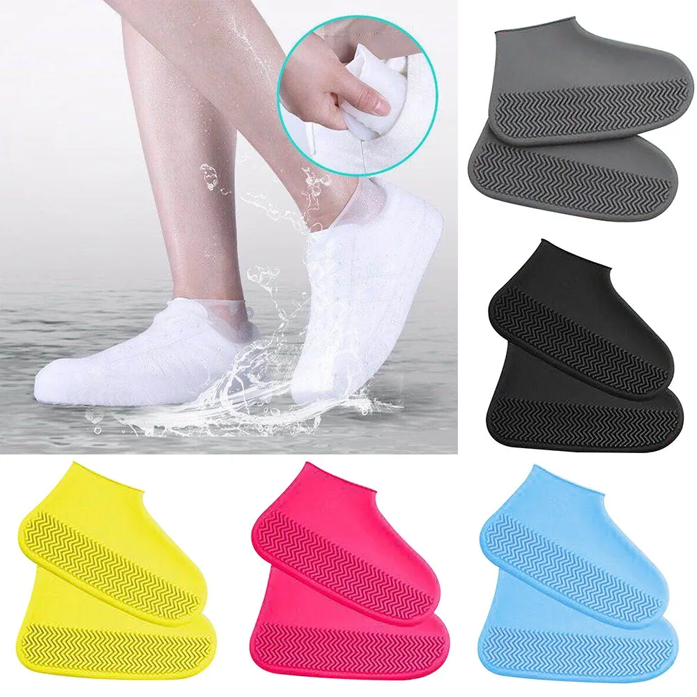 Shoe Covers Waterproof Silicone Reusable Non-Slip Wear-Resistant Rain Protector Anti-Slip Boot Outdoor Rainy Day shoe covers