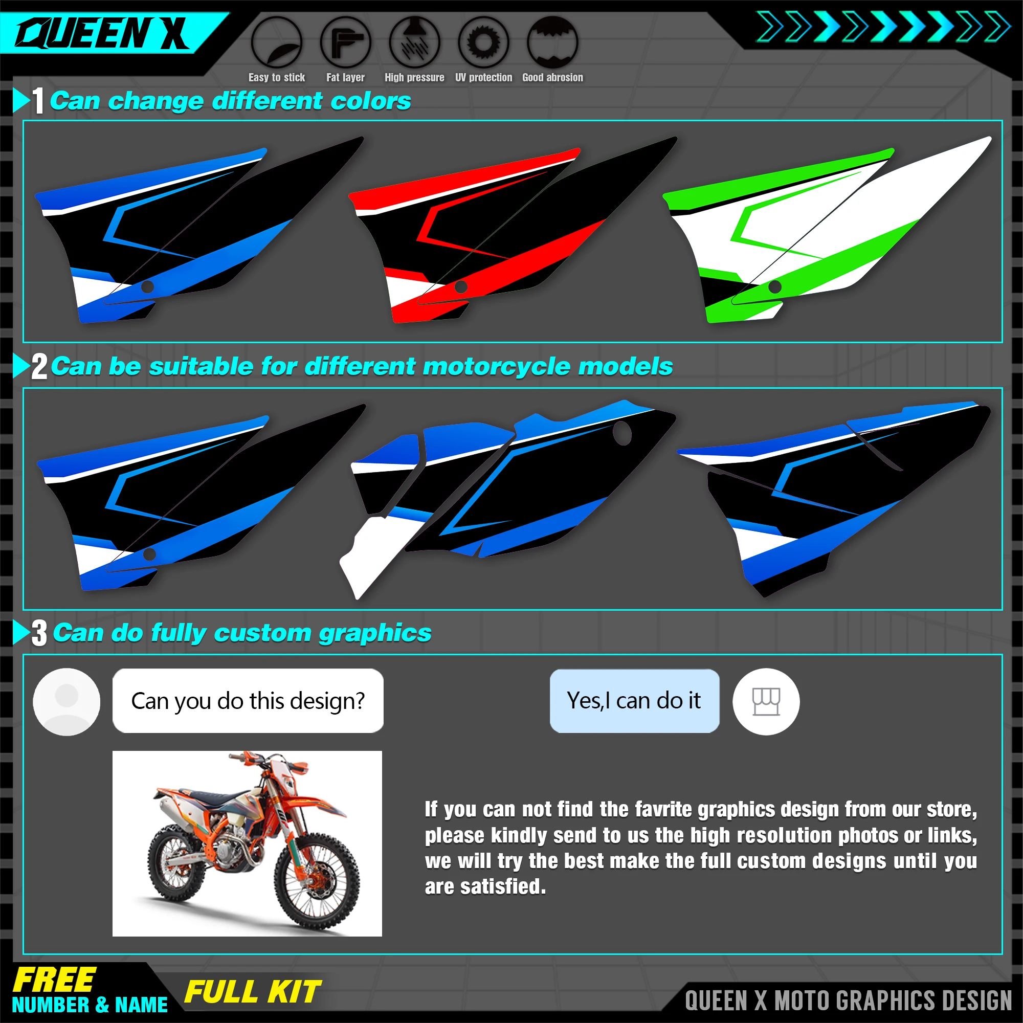  X     ׷ Į ƼĿ ŰƮ KTM 2019 SX SXF , 2020 EXC 2020 2021 013
