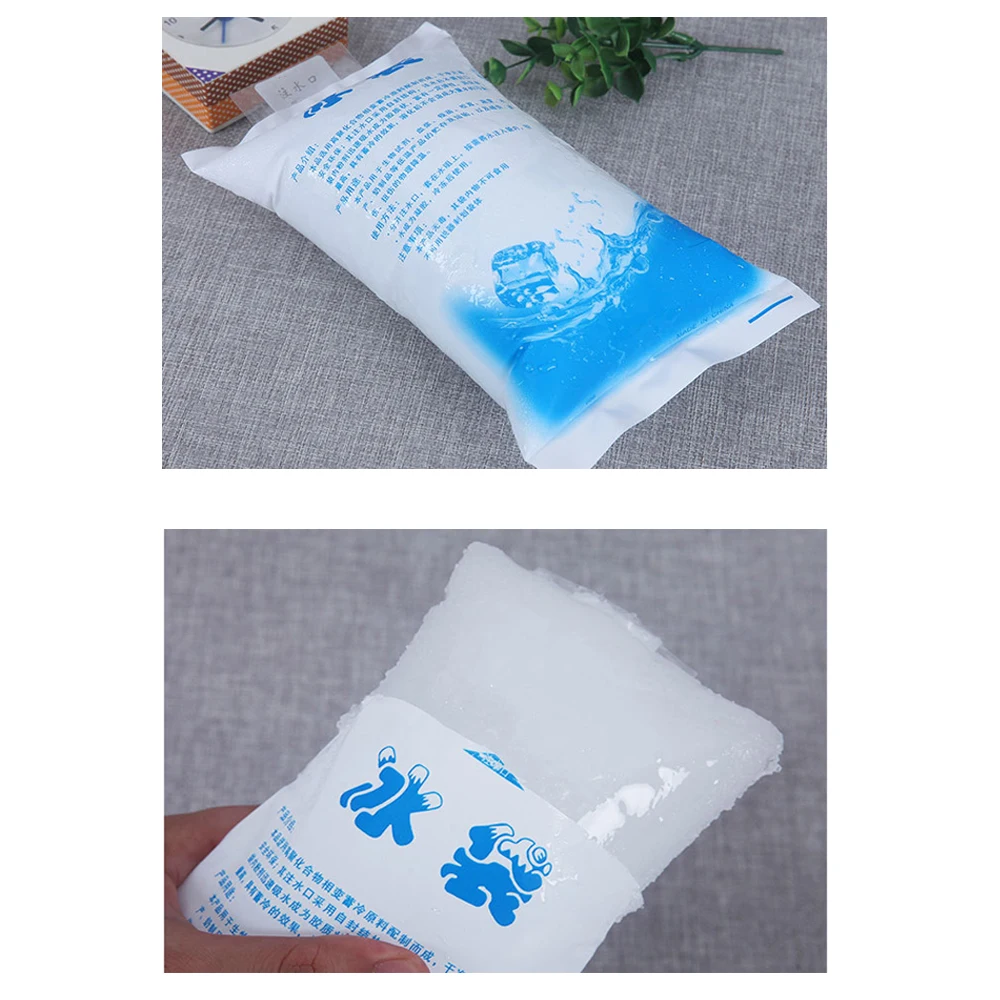 100/200/400/600/1000ML Ice Pack Gel Dry Cooler Bag Reusable Thickened Water Injection Icing Bag Cold Compress Refrigerate 3