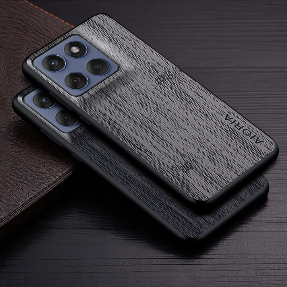 Luxury Bamboo Wood Pattern Leather Phone Case for Motorola Edge 60 Fusion