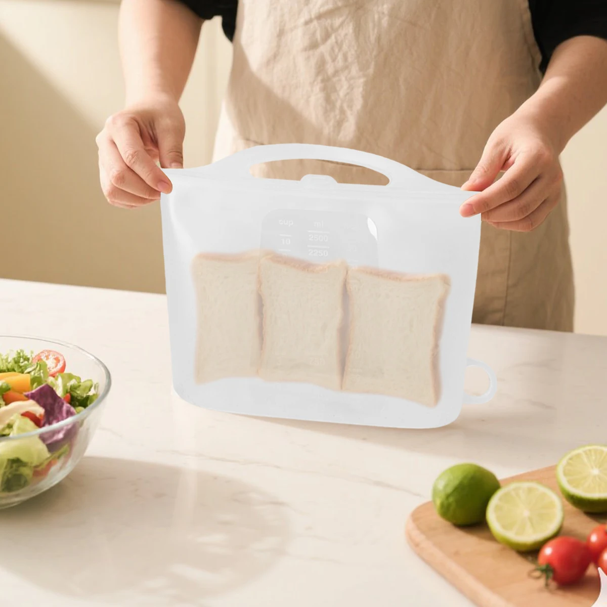 Large Capacity Reusable Silicone Storage Bag – Foldable & High Temperature Resistant