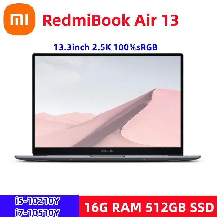 Xiaomi Redmibook Air 13.3 Pollici Laptop 10Th Intel-Core I7-10510Y / I5-10210Y 16Gb 512G Ssd 2.5K Schermo Sottile Notebook