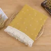 New Baby Cotton Muslin Tassels Swaddle Soft Newborn Wrap Receiving Blanket Sleeping Blanket Diapers Baby Bath Towel 100x120cm 3