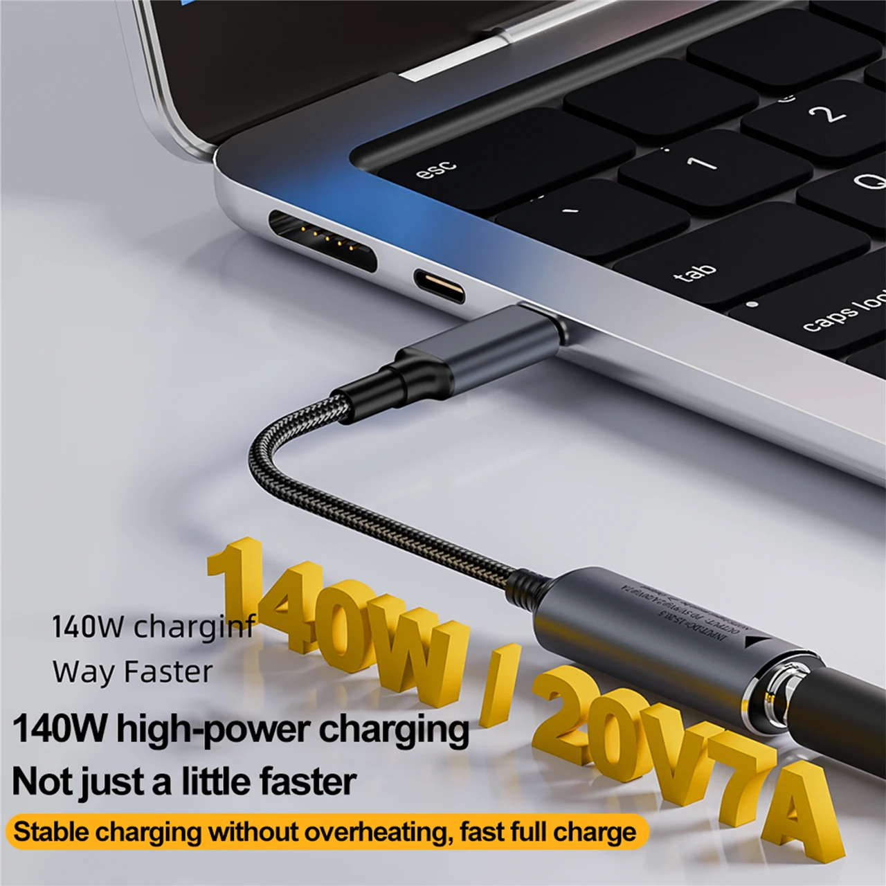 Cavo Di Ricarica PD Da USB-C Tipo C Femmina A Ingresso DC 7.4mm X 5.0mm Per Laptop - Nero 15cm - Foto 2