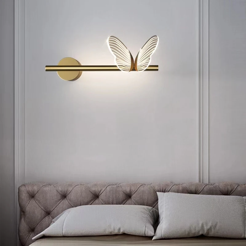 

LED Butterfly Wall Lamps Nordic Indoor Lighting Modern Light Bedside Bedroom Home Decor Wall sconce