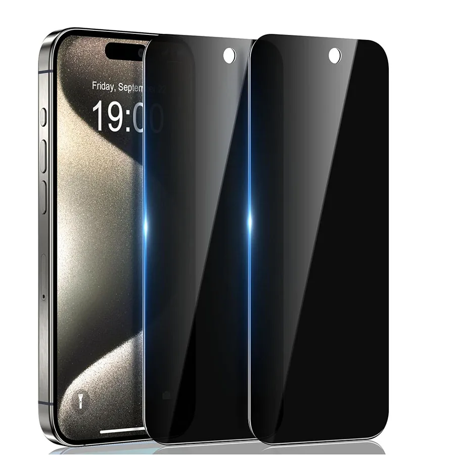 

Privacy Screen Protector for iPhone 15 Pro max/15 Plus 9H Anti Spy Private Tempered Glass Film for iPhone 7 8 11 12 13 14 15 Pro