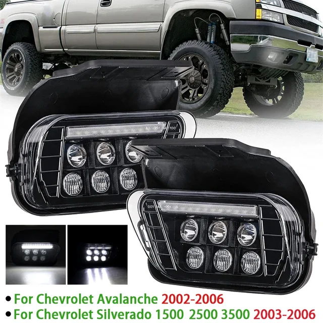 Fog Lights Pair Of Front Bumper Fog Light Assemblies For 2003-2006 Chevy  Silverado & Avalanche - Left & Right 2003-2006 Chevy Fog Lamps