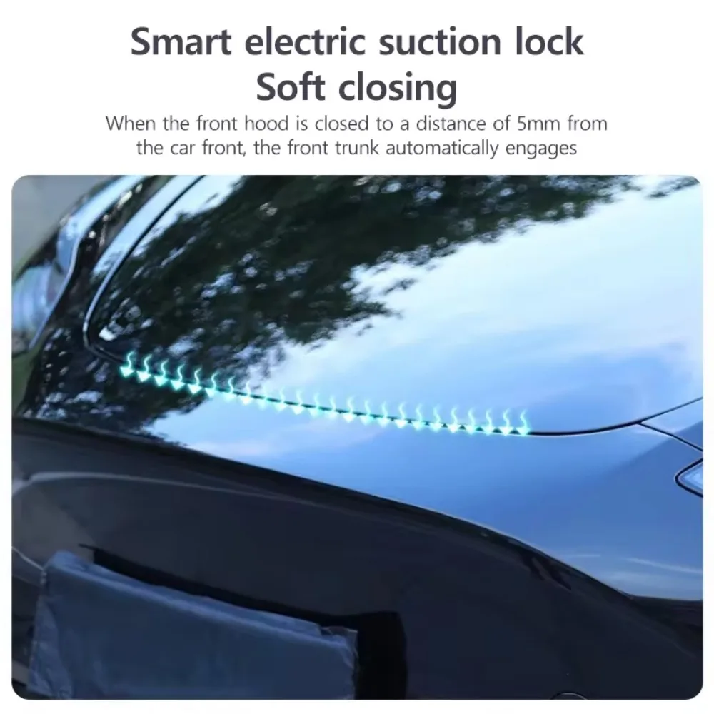Spare Box Electric Lock Front Spare Box Electric Lock Soft-closing for Tesla Model 3 Y Automatic Adsorption Easy Installation Car Accessories