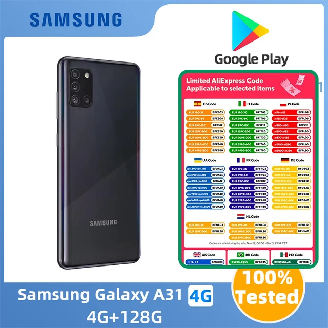 Samsung Galaxy A31 4g Smartphone Helio P65 6 4 Inches Screen 48mp Camera Android Original Used.jpg