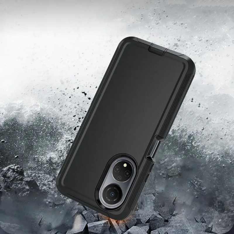 Durable Hybrid Armor Case with Clip and 3-Layer Protection Cover