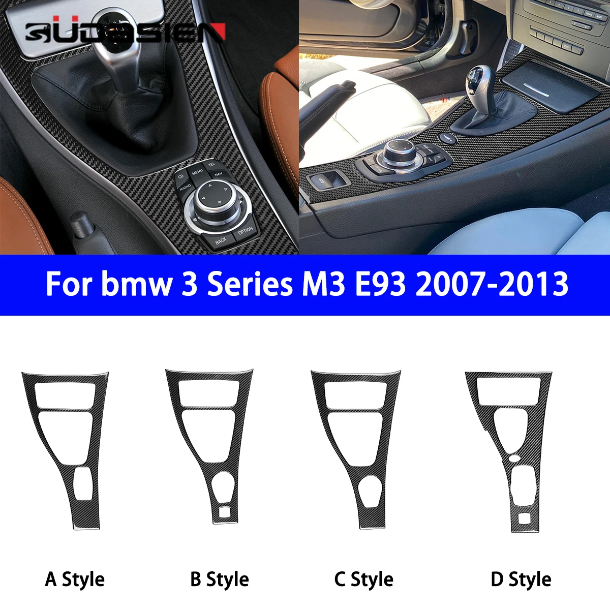 

Подходит для BMW 3 серии M3 E90/93 2007-2013, декоративная наклейка на панель шестеренок автомобиля, модификация интерьера из углеродного волокна.