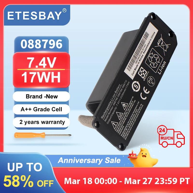 ETESBAY 088796 088789 Bluetooth Speaker Battery For BOSE Soundlink Mini 2  088772 080841 7.4V 2330MmAh 17WH genuine 061385 061386 063287 061384 battery for bose bluetooth wireless speaker soundlink mini battery 7 4v 2230mah 17wh