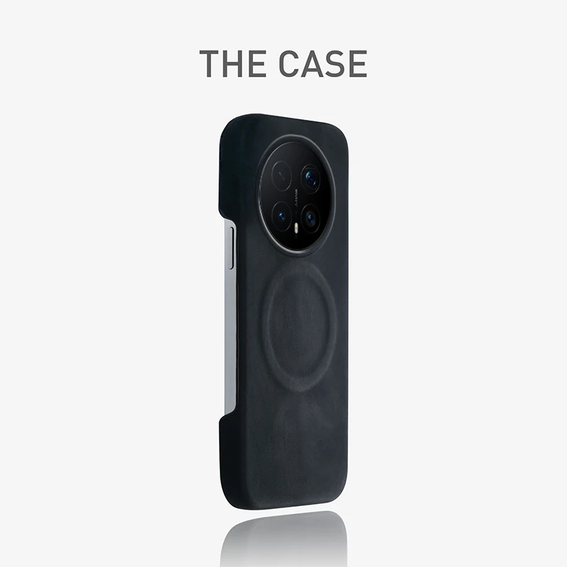 Magsafe Frameless Business PU Leather Magnetic Wireless Charging Case