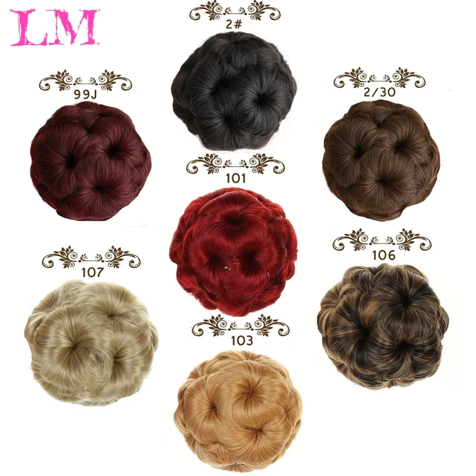 Synthetic Black High Temperature Fiber Hair Bun for Women