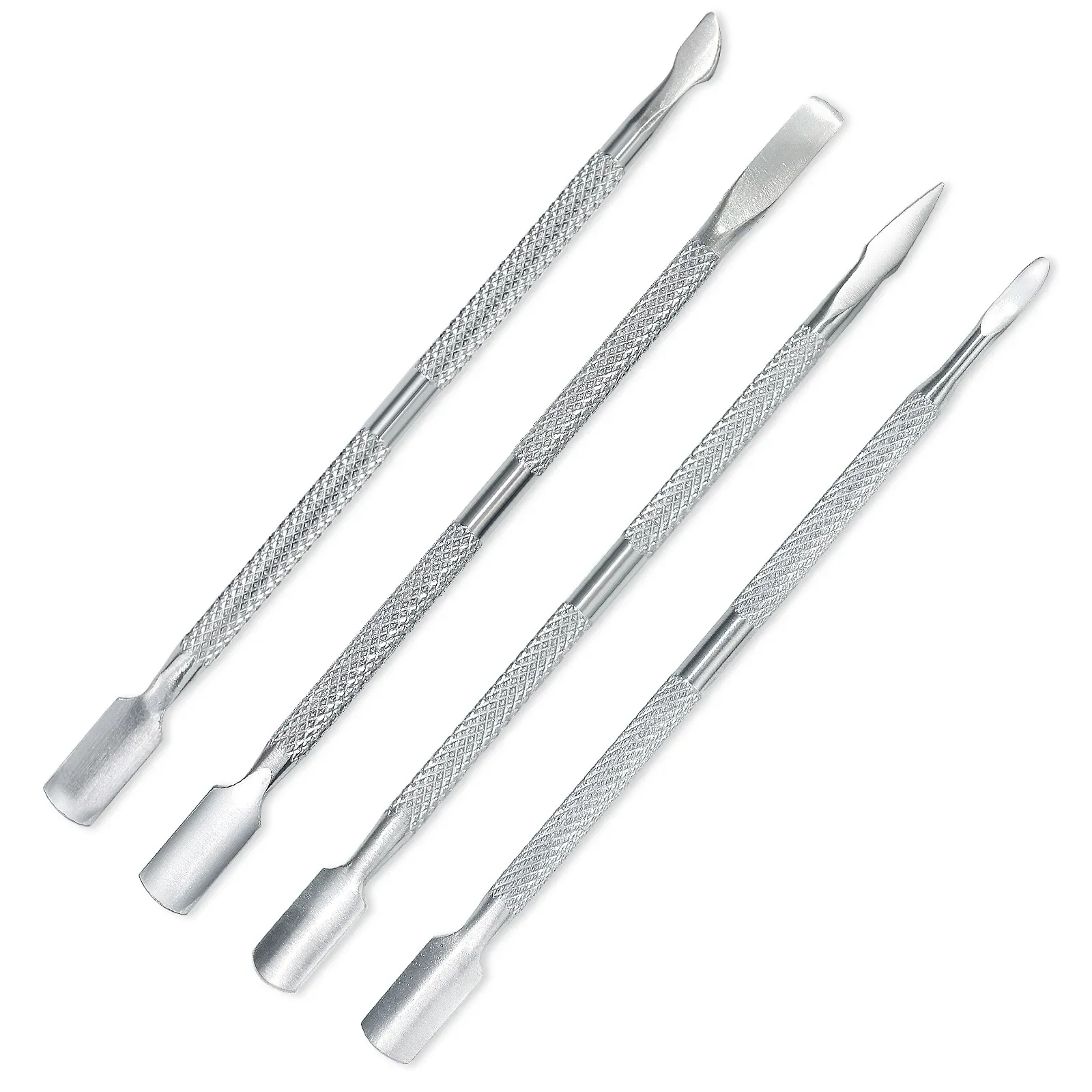 

4pcs/Lot Stainless Steel Cuticle Remover Double Sided Finger Dead Skin Push Nail Cuticle Pusher Manicure Nail Care Tool