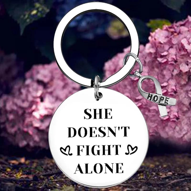 

Breast Cancer Awareness Gifts Keychain cancer patients Inspirational Key Chain Pendant Jewelry Women Birthday Christmas Gifts
