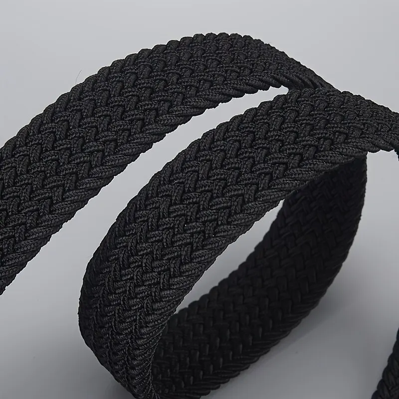 Men's Belt Casual Woven Elastic Belt Outdoor Sports Women's Belt No Need for Punching Climbing Work Belt For Men Women Fashion