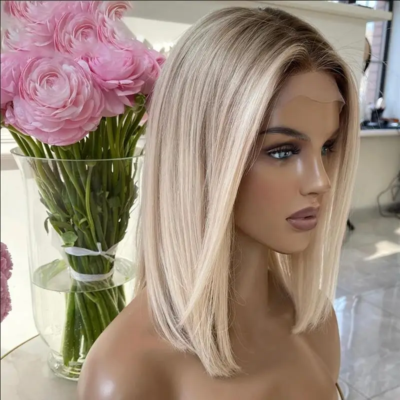 16-short-bob-180-density-ombre-blonde-soft-glueless-silky-straight-lace-front-wig-for-women-babyhair-heat-resistant-preplucked