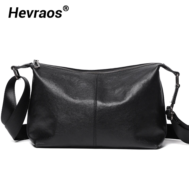 Borsa da uomo in pelle naturale Hobos 2023 Borsa da uomo nuova Casual Primo strato Borse a tracolla in pelle di vacchetta Borsa a tracolla maschile Moda per ragazzi
